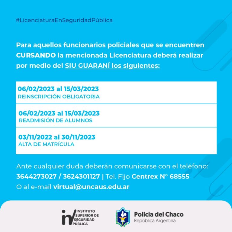 Inscripci n a la Carrera de Licenciatura en Seguridad P blica y