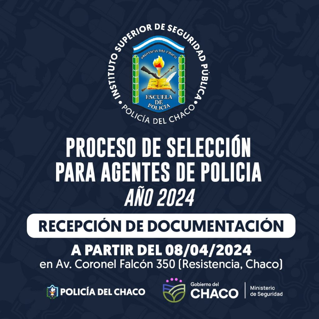 Recepción de documentación del proceso de seleccion de agentes de policia 2024