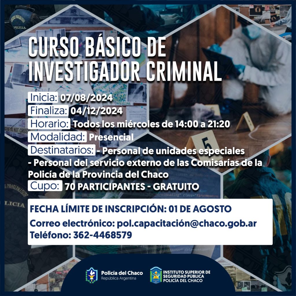 CURSO BÁSICO DE INVESTIGADOR CRIMINAL